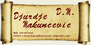 Đurđe Makunčević vizit kartica
